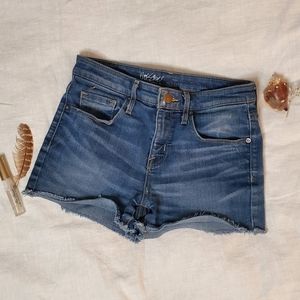 High Rise Dark Wash Jean Shorts